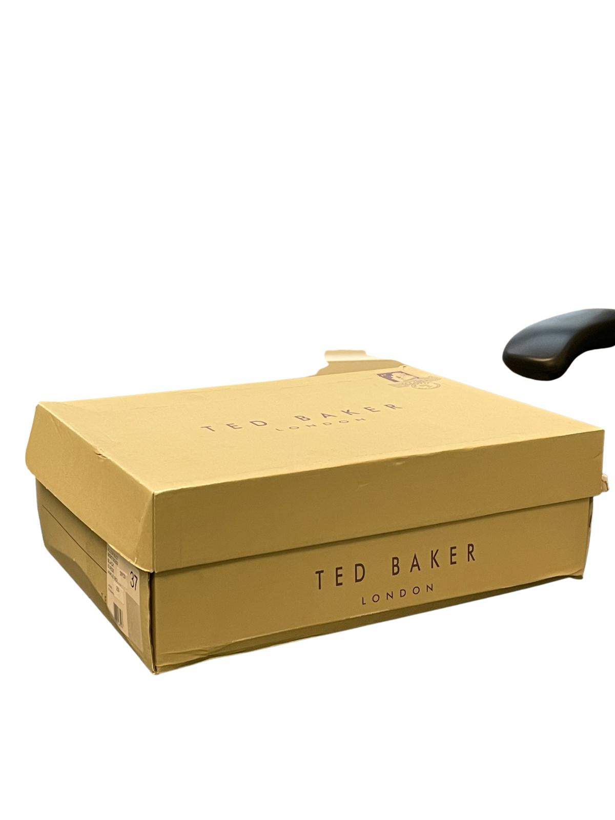 TED BAKER Allicia Casual Hiking Boots Black Suede Leather EU37 UK4 RRP 175 NEW