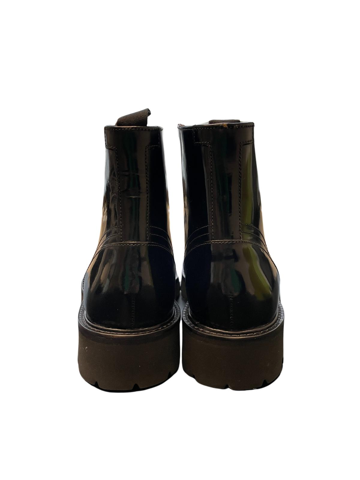TED BAKER Mascy Chunky Ankle Boot Lace Up Shine Leather EU41 UK8 RRP 165 NEW