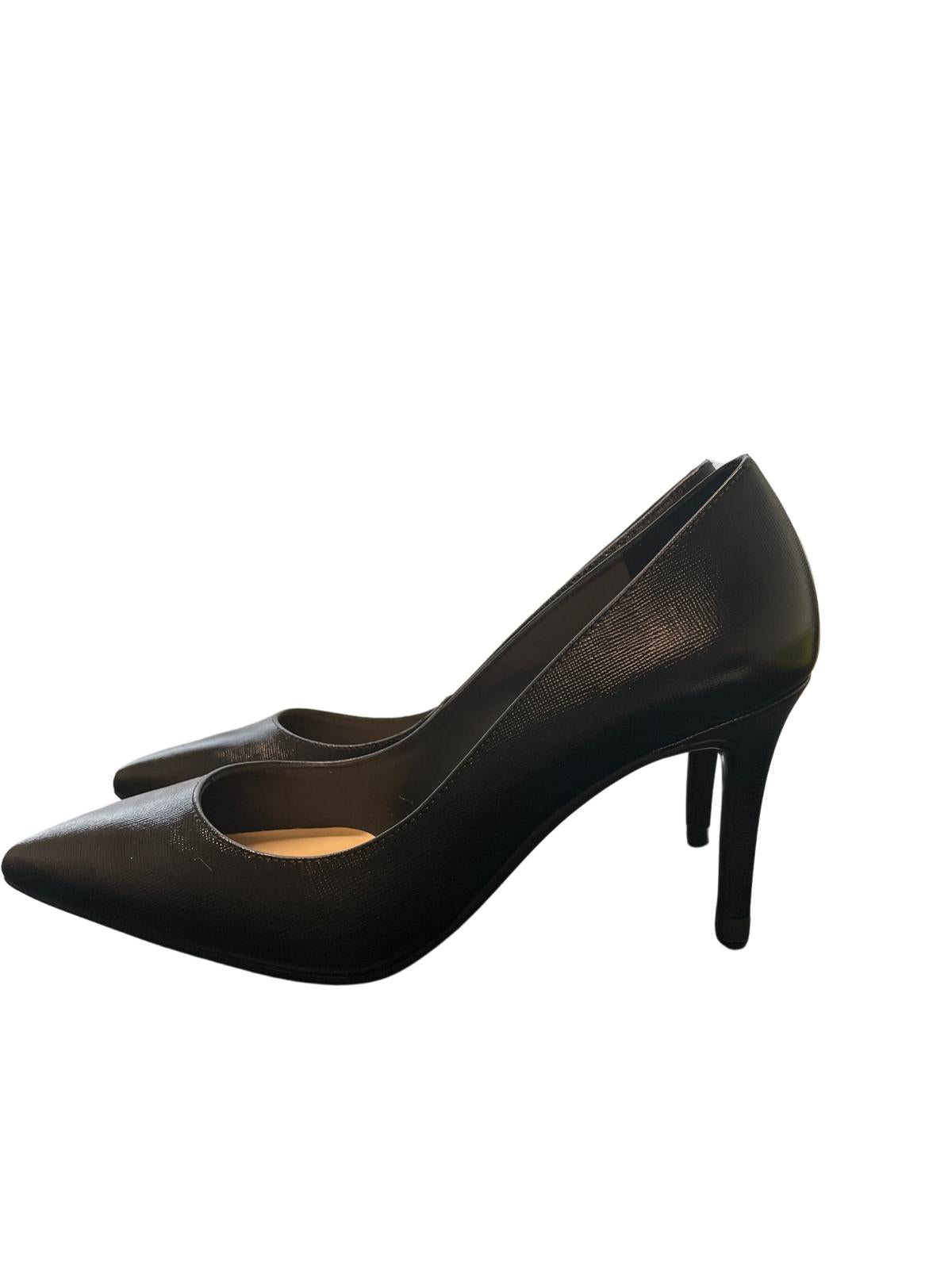 TED BAKER Alysse Black Leather Stiletto Court Heels EU38 UK5 RRP 125 NEW