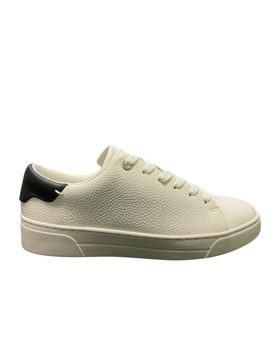TED BAKER Kimmii Low Top Leather Trainers White/Black EU37 UK4 RRP 110 NEW