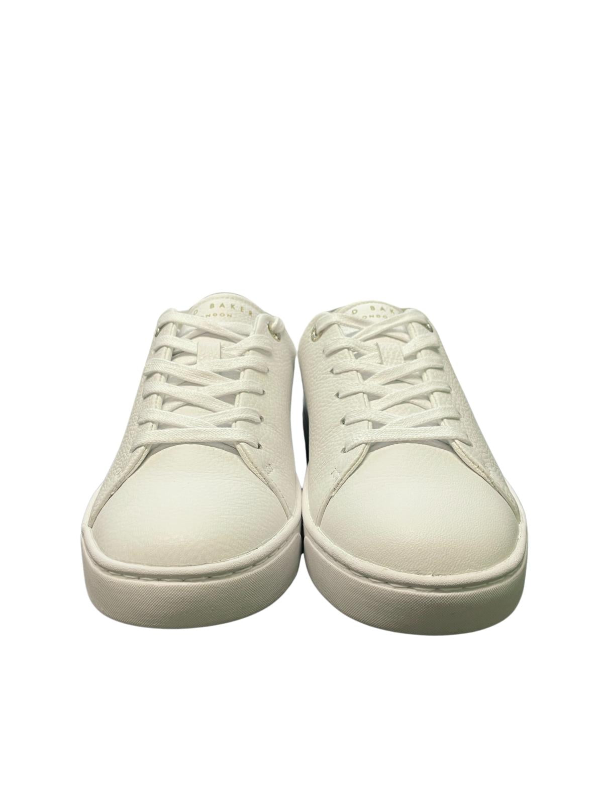 TED BAKER Kimmii Low Top Leather Trainers White/Black EU37 UK4 RRP 110 NEW