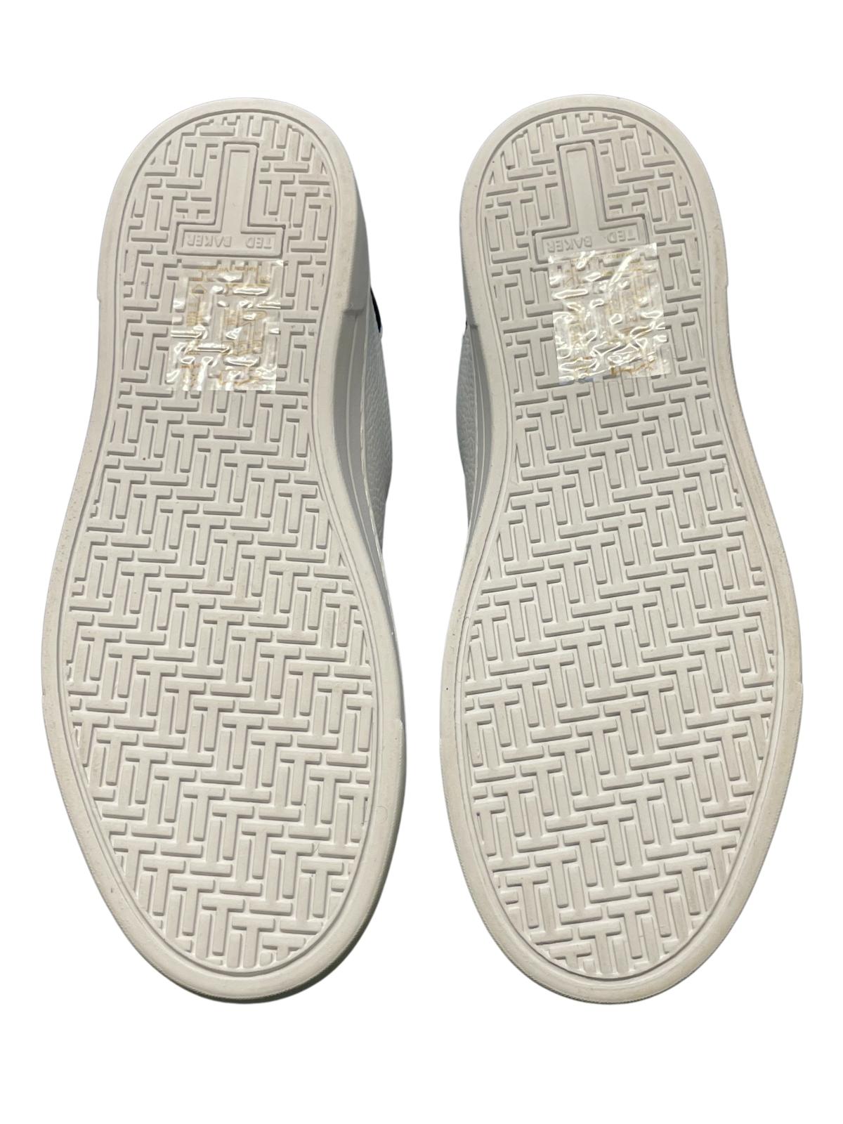 TED BAKER Kimmii Low Top Leather Trainers White/Black EU37 UK4 RRP 110 NEW