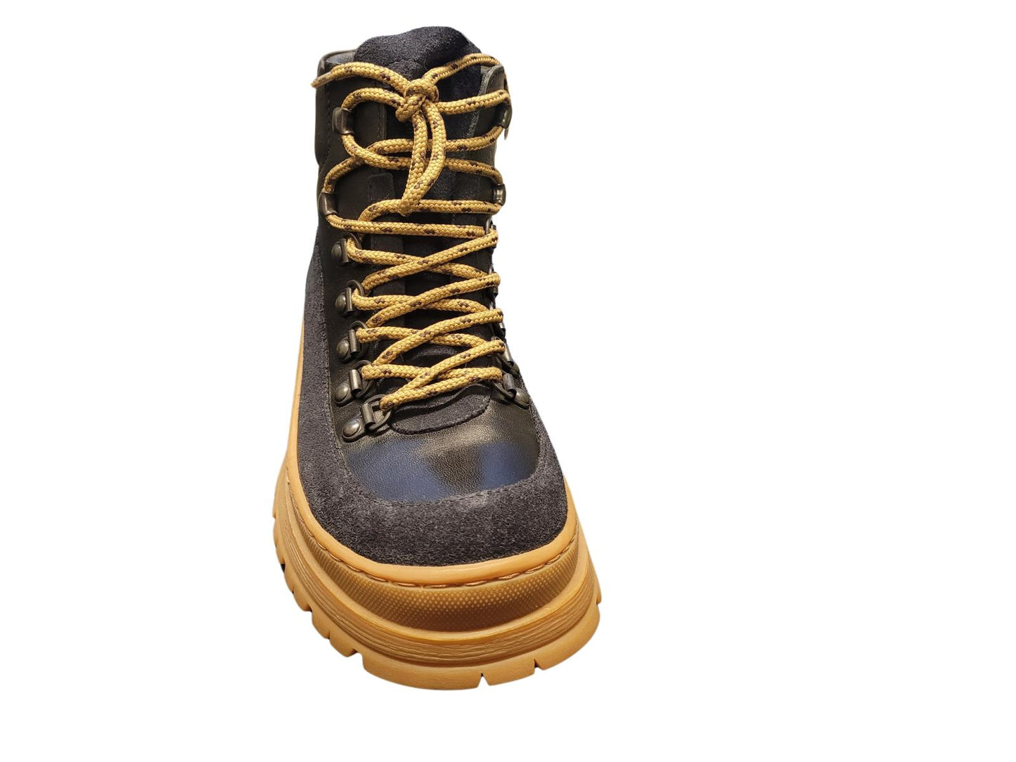 TED BAKER Allicia Combat Boots Black Leather & Blue Suede UK6 EU39 NEW RRP175