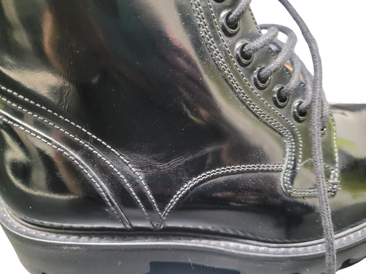 TED BAKER Mascy Ankle Boot Black Leather Lace Up Flat UK4 EU37 NEW RRP165