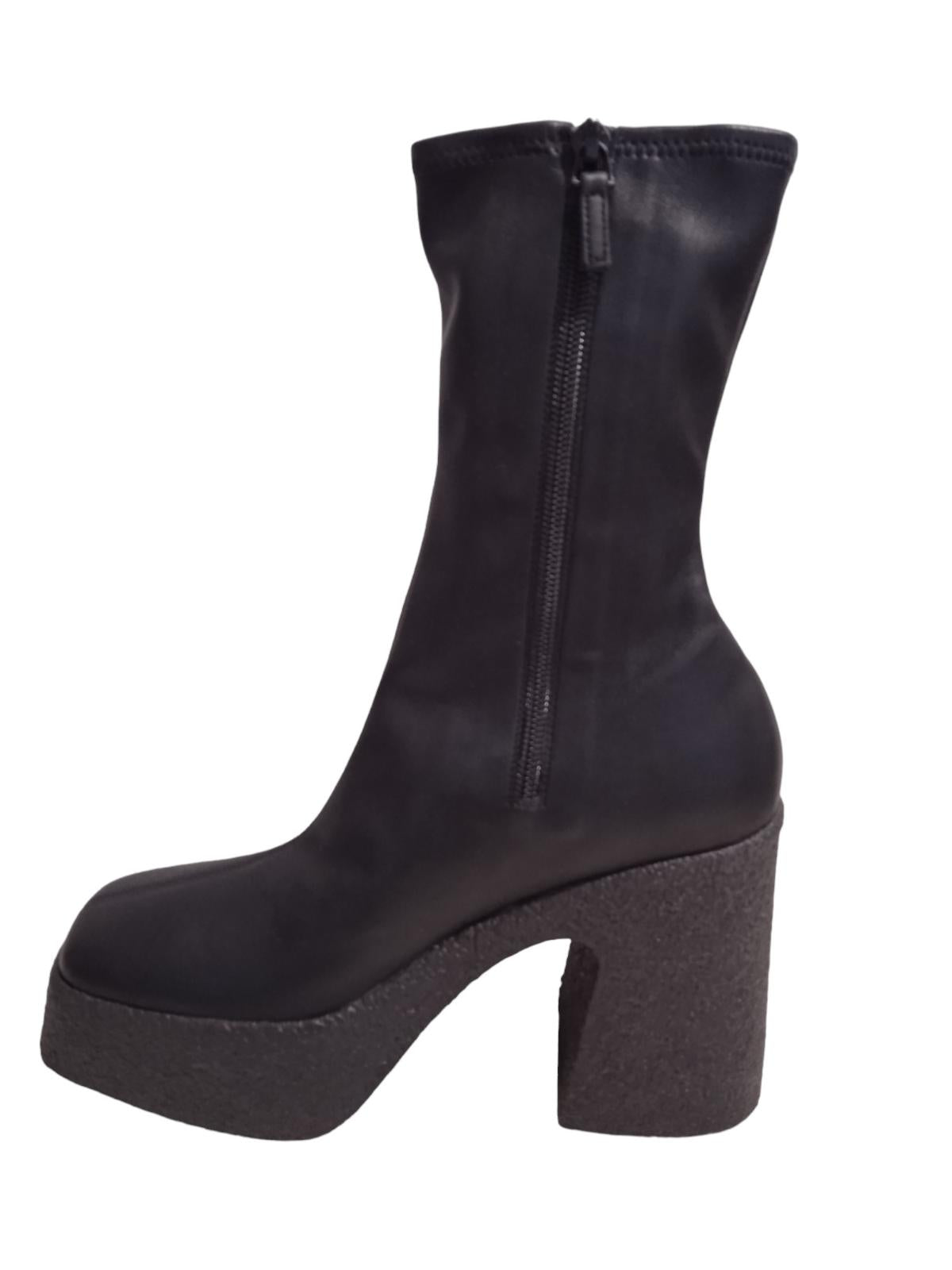 STELLA MCCARTNEY Ladies Skyla Chunky Platform Ankle Boots Black UK4 NEW RRP625