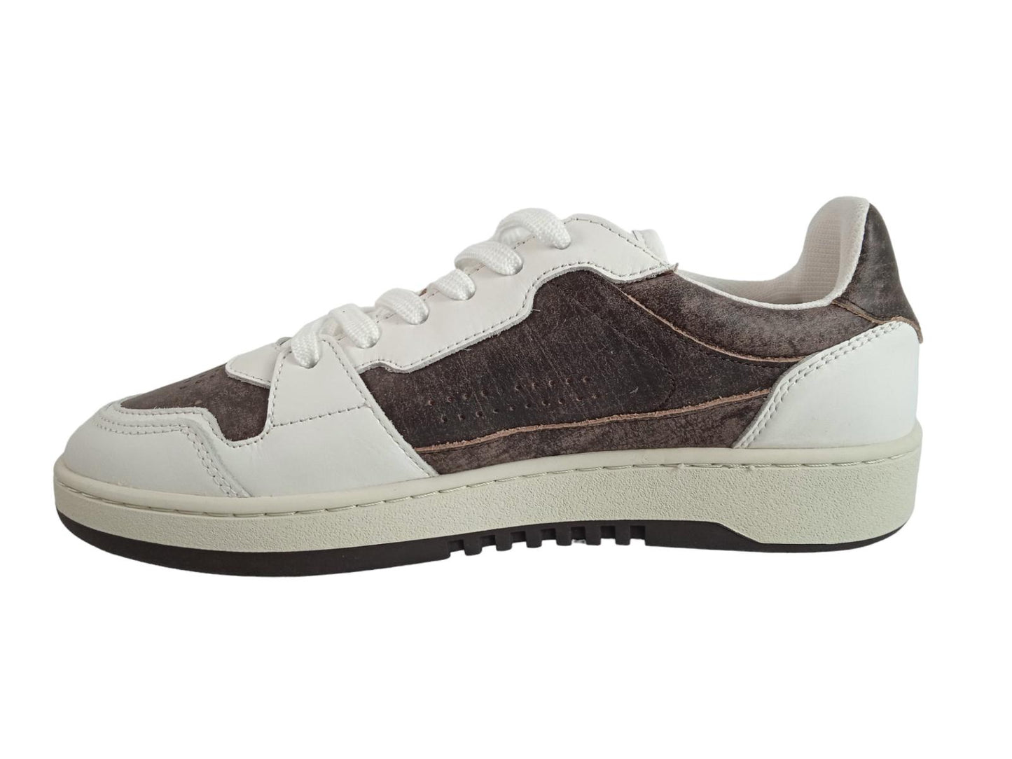 AXEL ARIGATO Men's White & Brown Dice Lo Distressed Trainers UK6.5 RRP205 NEW