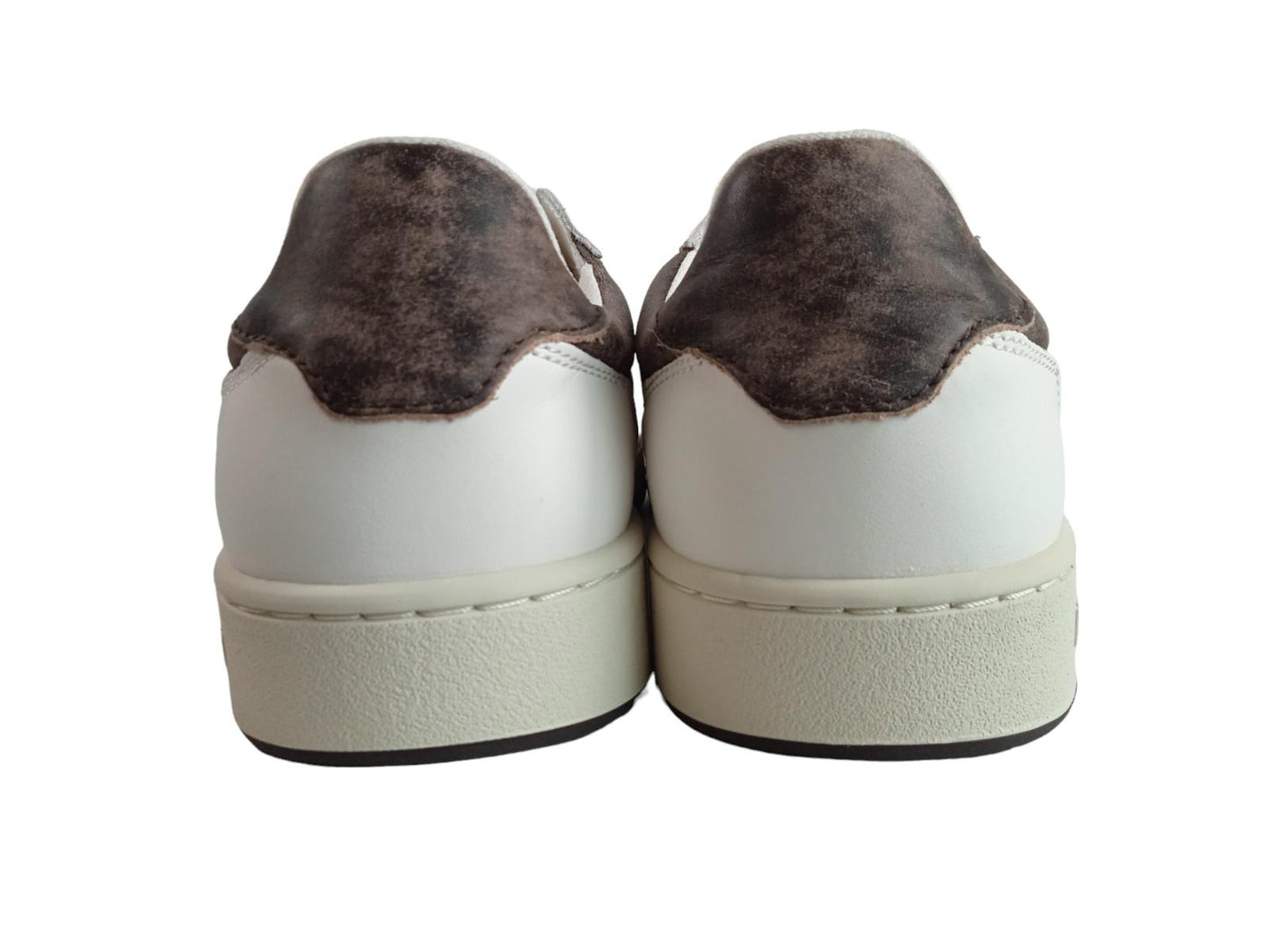 AXEL ARIGATO Men's White & Brown Dice Lo Distressed Trainers UK6.5 RRP205 NEW