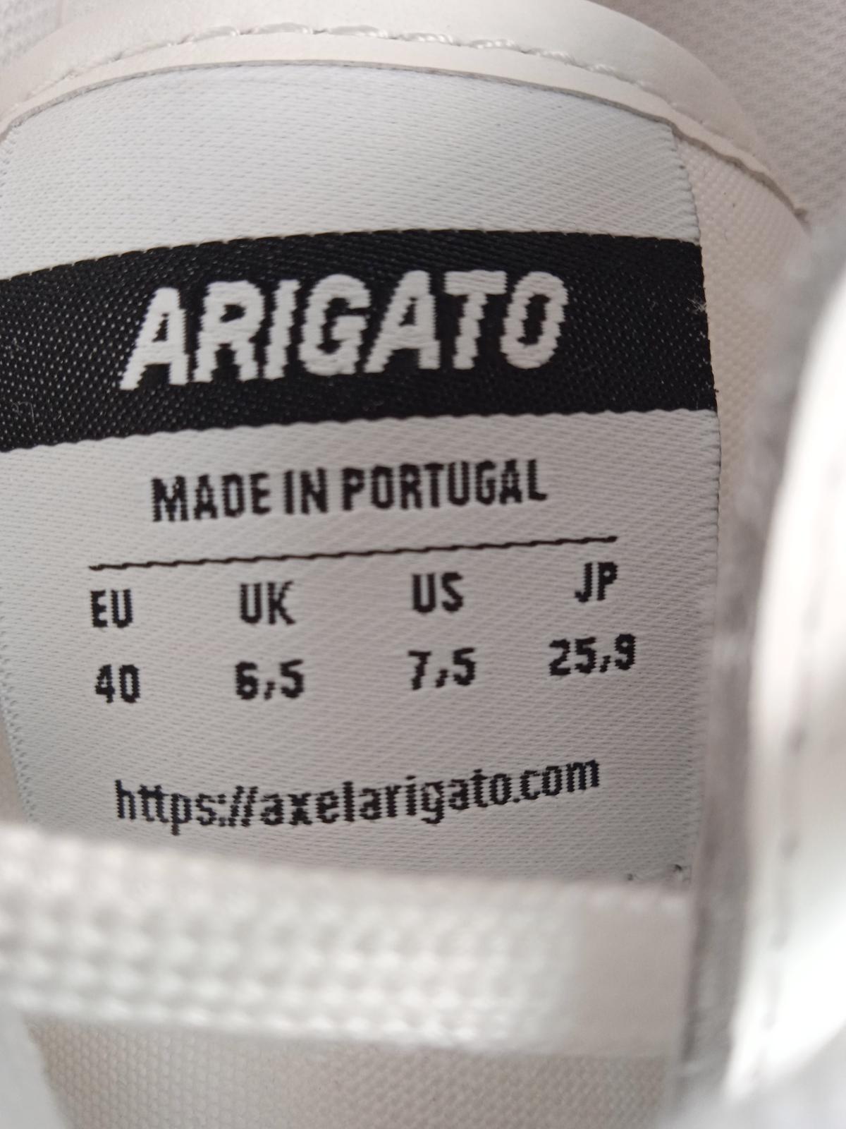AXEL ARIGATO Men's White & Brown Dice Lo Distressed Trainers UK6.5 RRP205 NEW