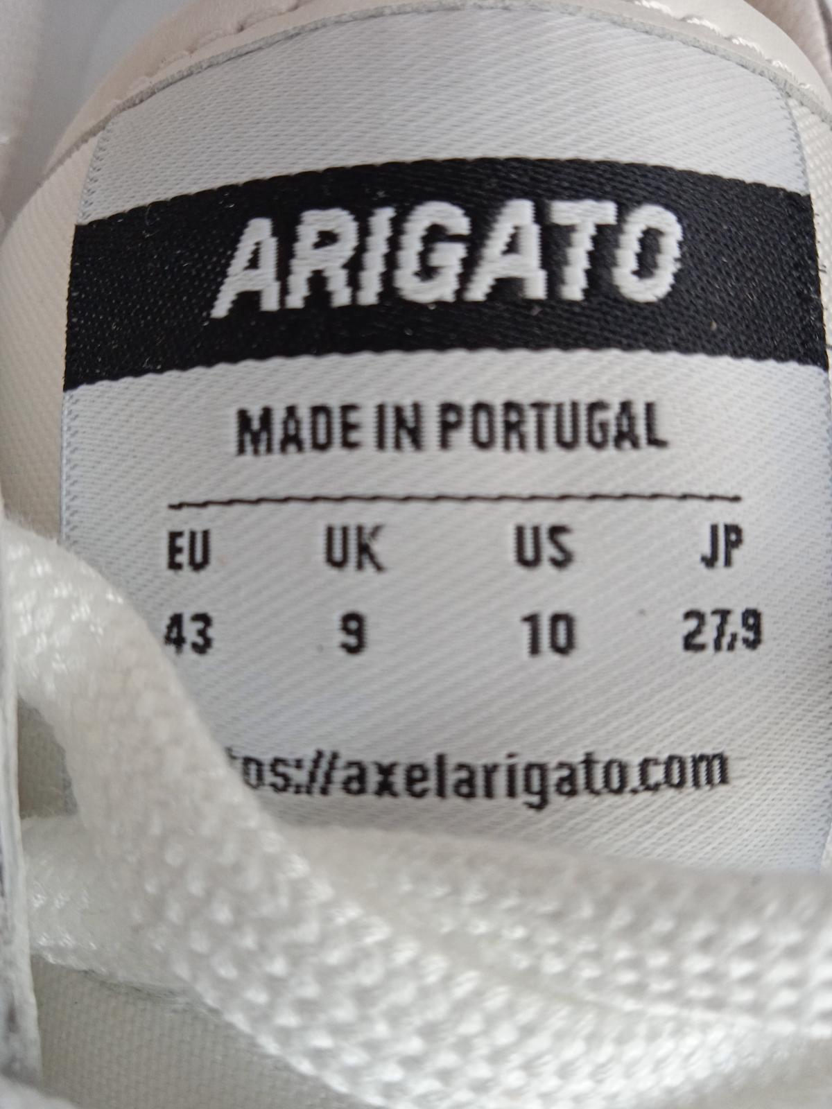 AXEL ARIGATO Men's White & Brown Dice Lo Distressed Trainers UK9 RRP205 NEW