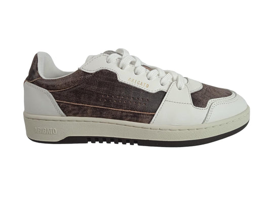 AXEL ARIGATO Men's White & Brown Dice Lo Distressed Trainers UK9.5 RRP205 NEW