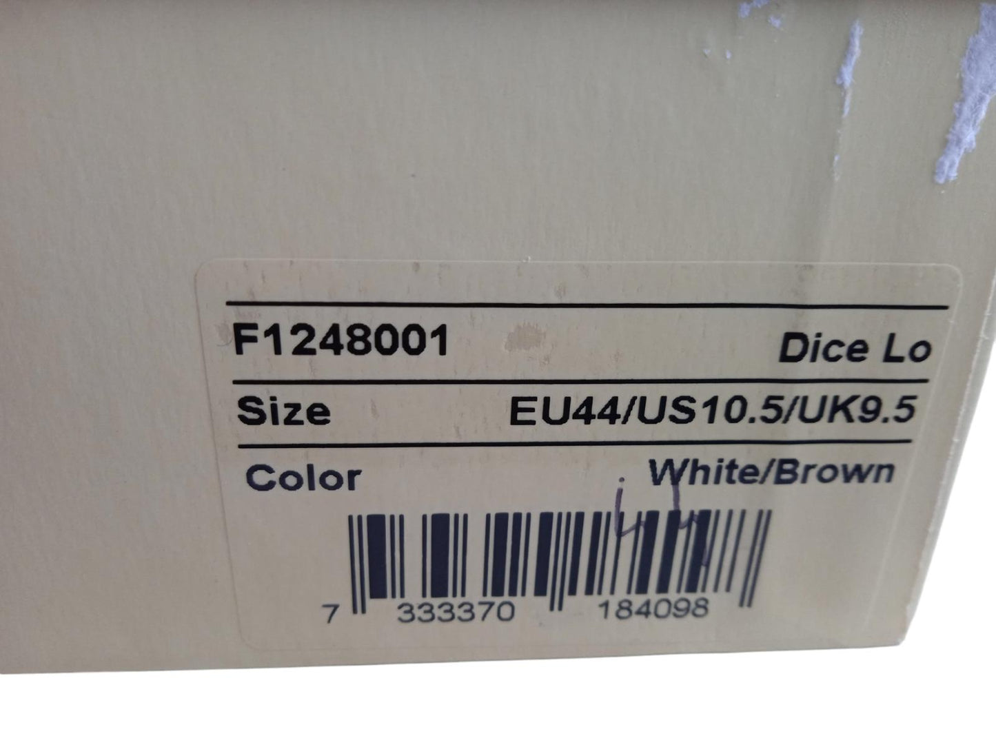 AXEL ARIGATO Men's White & Brown Dice Lo Distressed Trainers UK9.5 RRP205 NEW