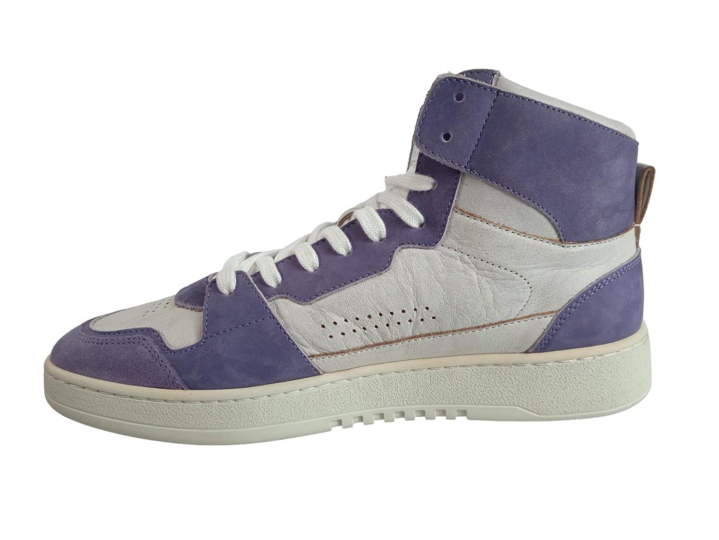 AXEL ARIGATO Men's Purple & White Leather Dice Hi Trainers Size UK8 RRP240 NEW