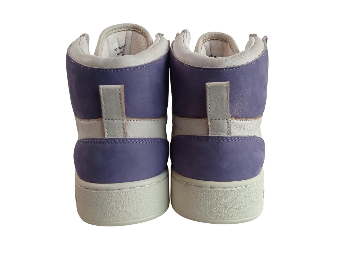 AXEL ARIGATO Men's Purple & White Leather Dice Hi Trainers Size UK8 RRP240 NEW