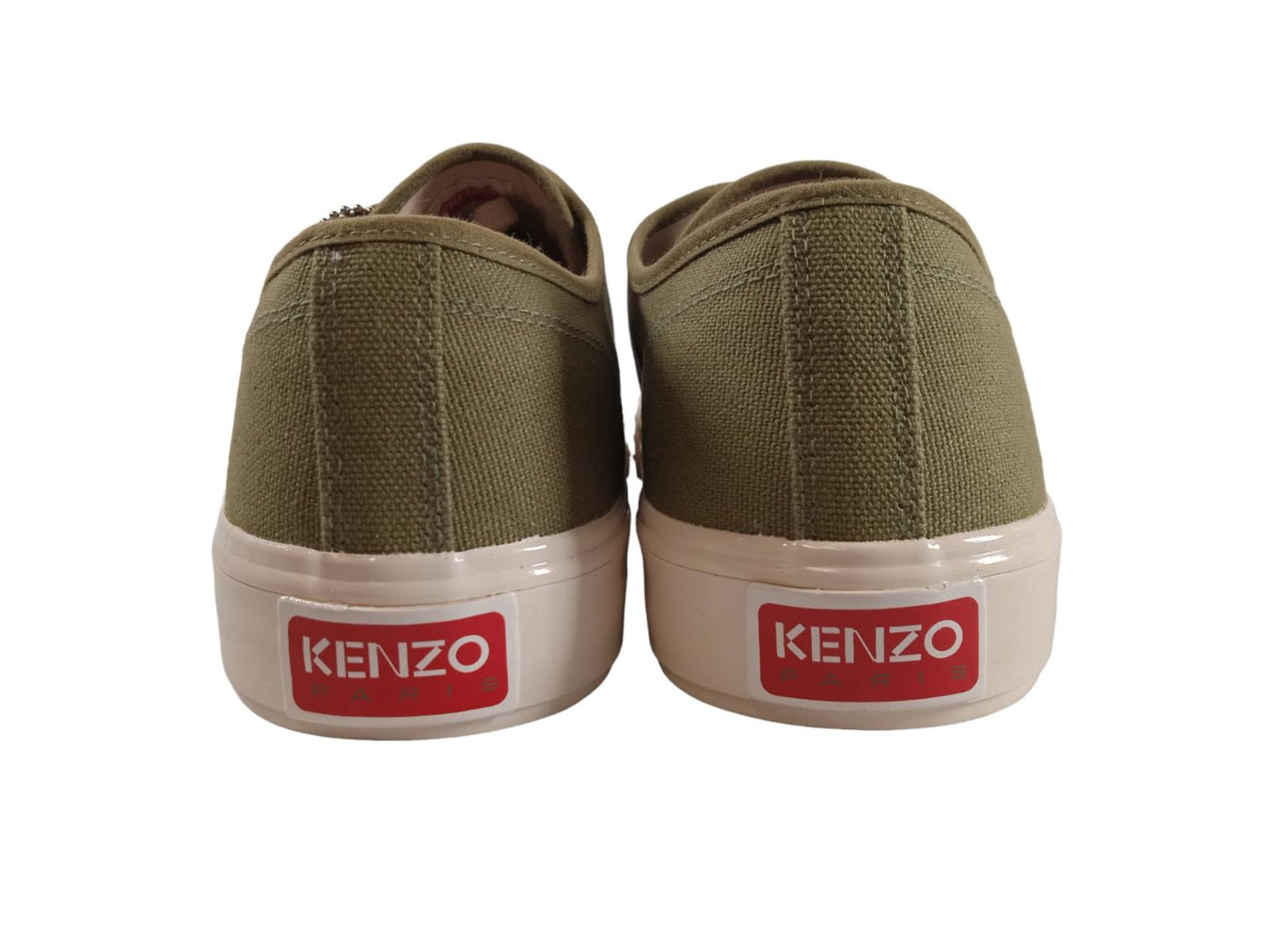 KENZO Trainers Khaki Green Canvas Rose Low Top Men's Size EU44 UK9.5 RRP245 NEW