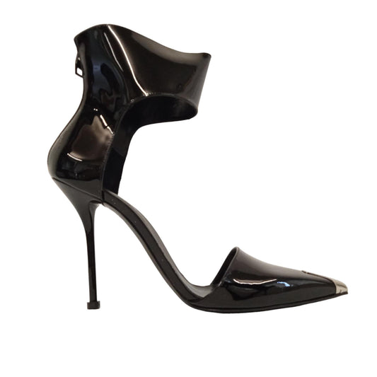 ALEXANDER MCQUEEN Ladies Black Patent Leather Punk Pumps EU41 UK8 RRP690 NEW