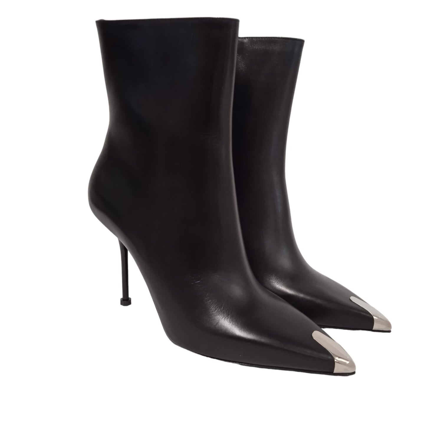 ALEXANDER MCQUEEN Ladies Black Leather Punk 90 Ankle Boots EU41 UK8 RRP790 NEW