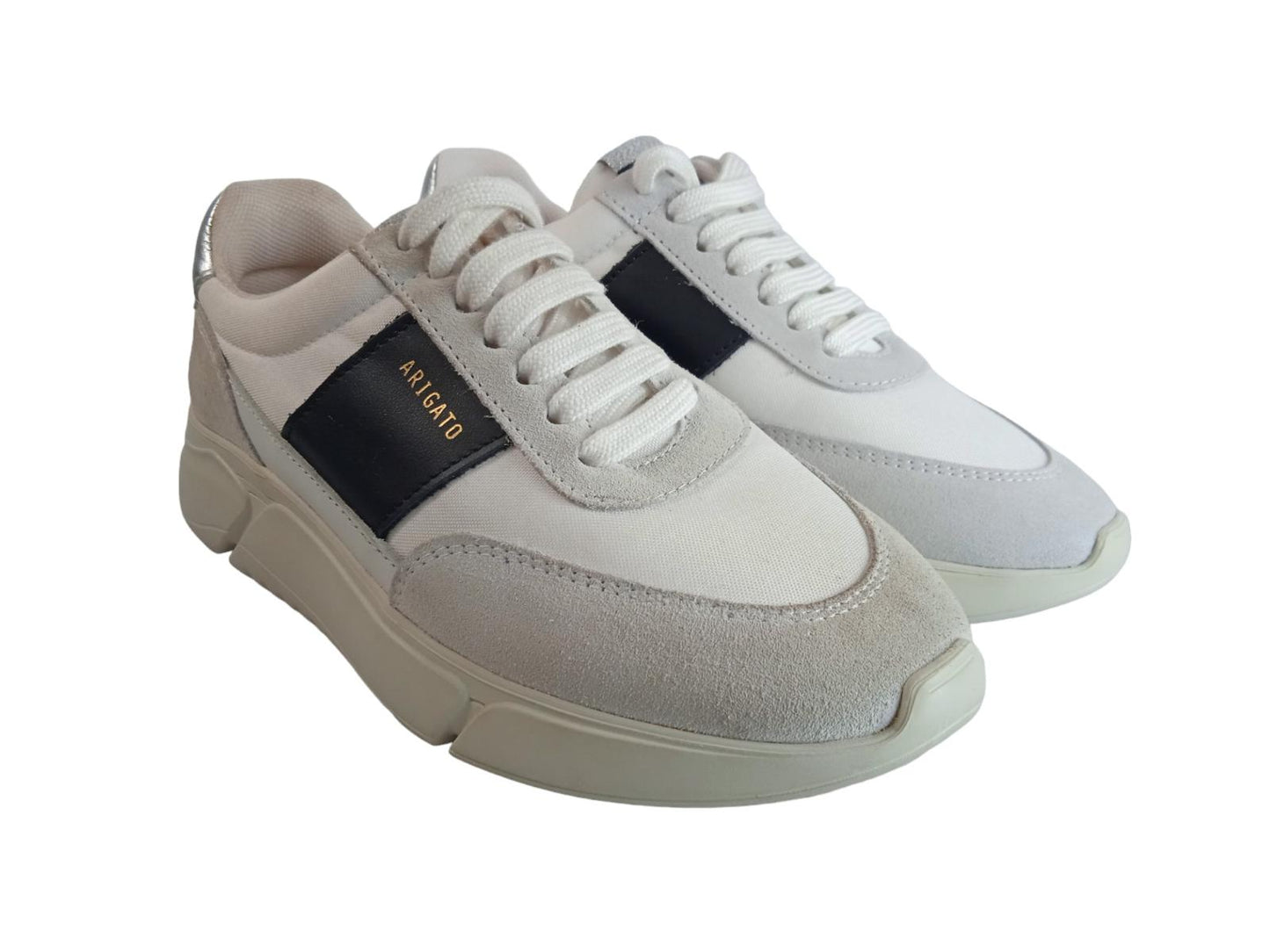 AXEL ARIGATO Ladies White Leather Genesis Vintage Trainers EU36 UK3.5 RRP185 NEW