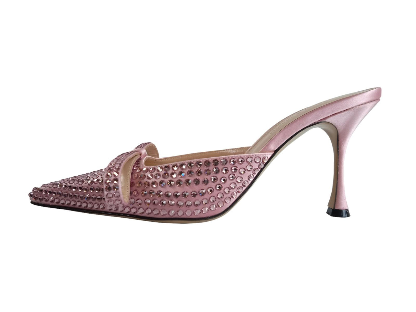 MACH & MACH Ladies Pink Crystal Embellished Marie Mules EU41 UK8 RRP895 NEW