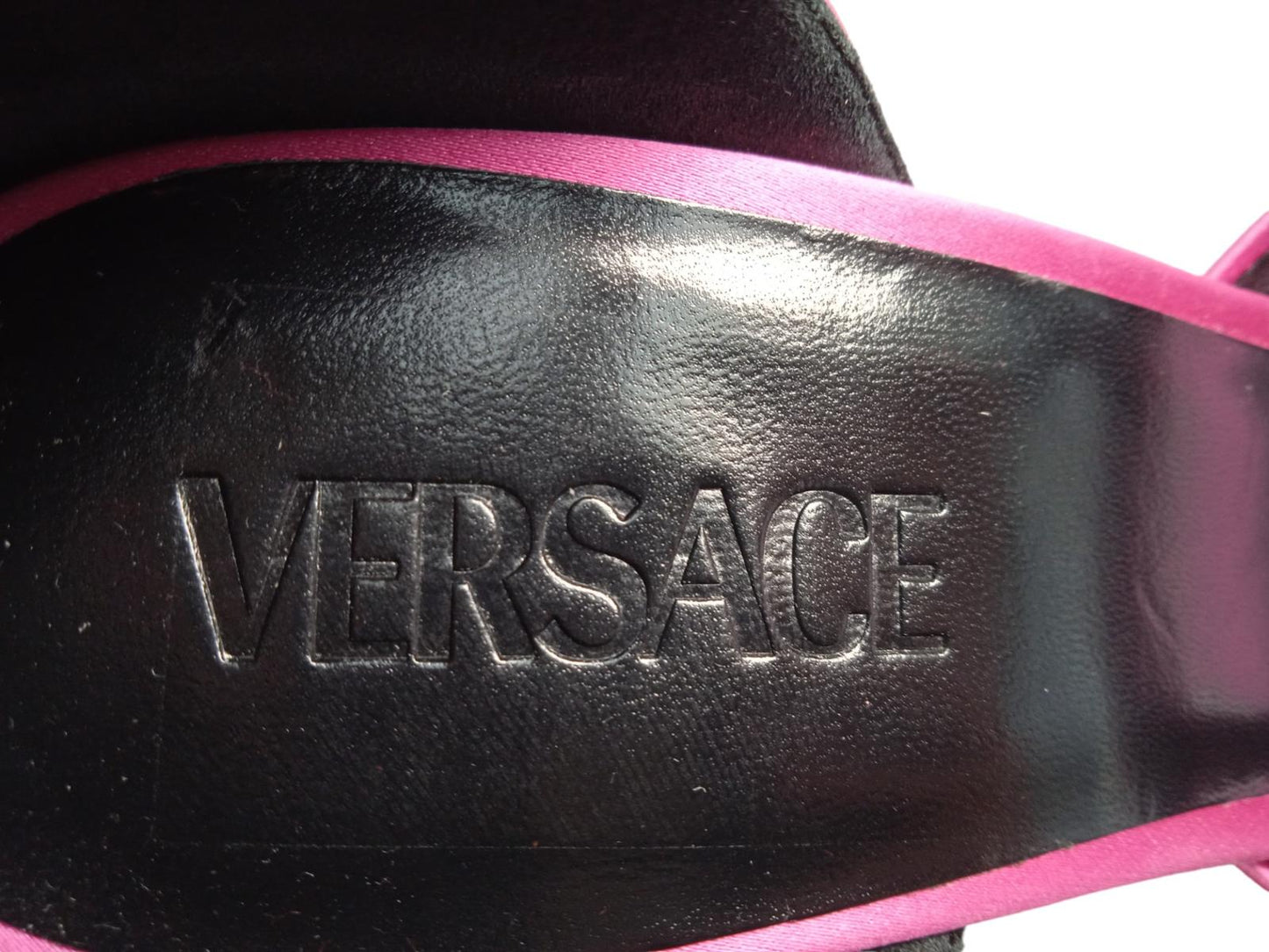 VERSACE Ladies Pink Satin Mary Jane Platform Sandals Size EU41 UK8 RRP1100 NEW