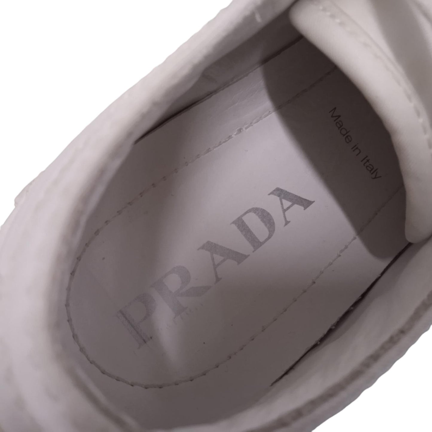 PRADA Ladies White Re-Nylon Double Wheel Low Top Sneakers IT39 UK6 RRP750 NEW