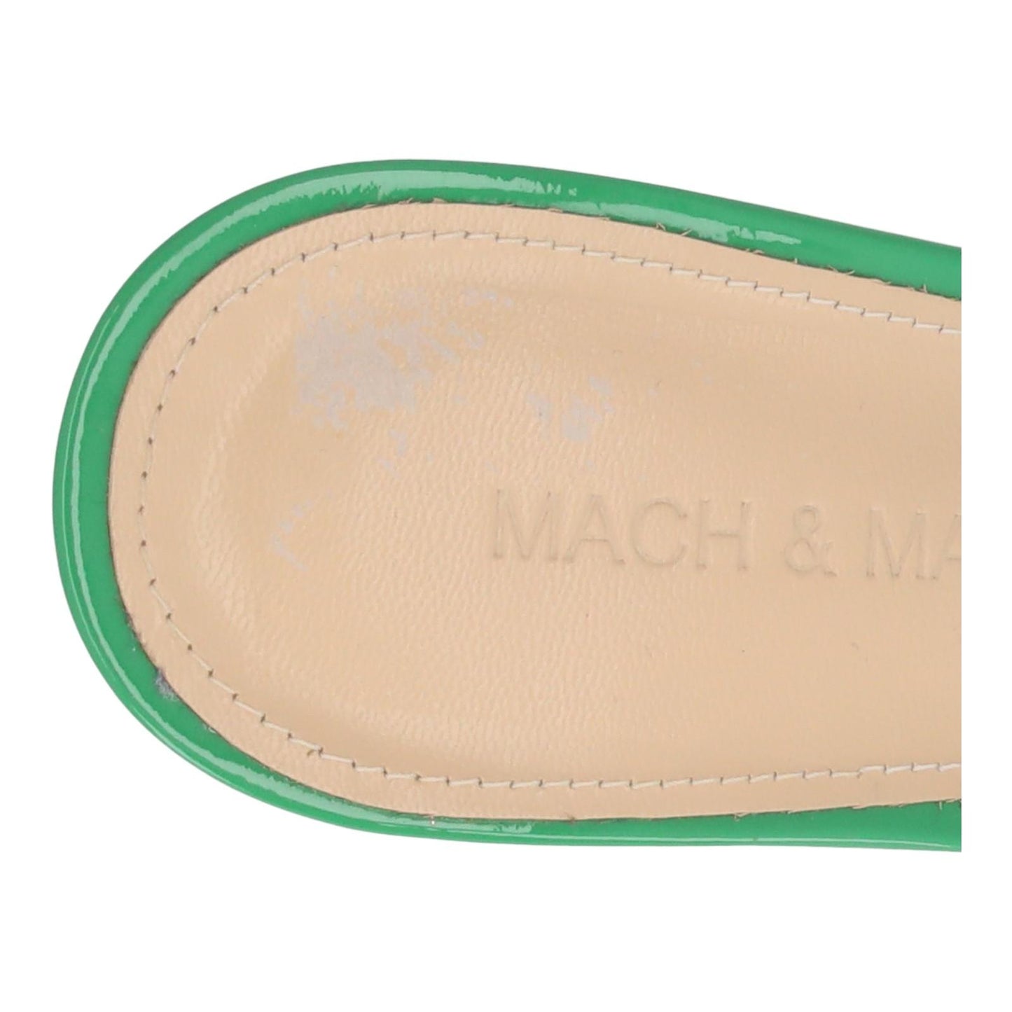 MACH & MACH Double Bow Mul Shoes 85 Heel Green PVC IT38 UK5 NEW RRP990