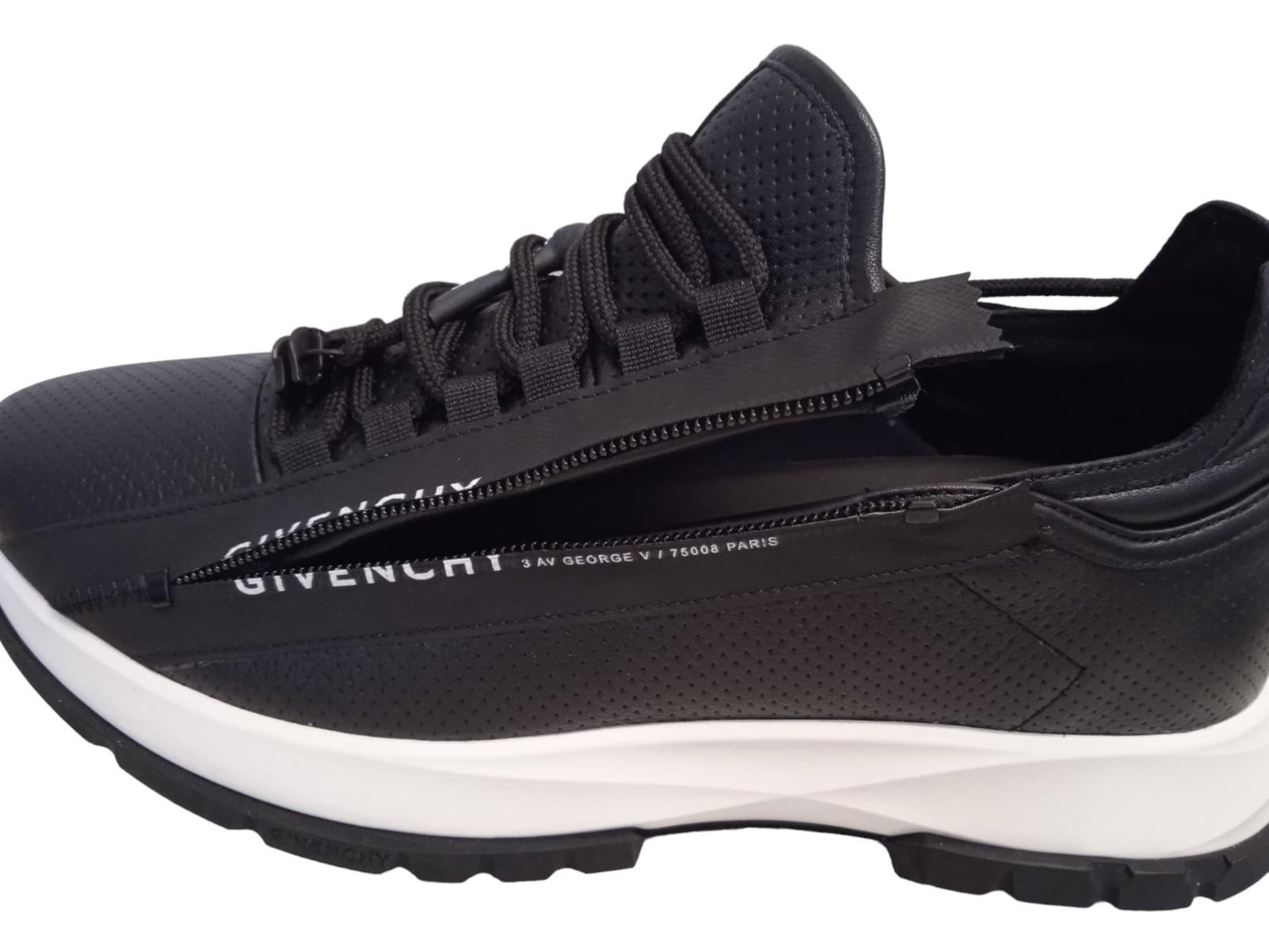 GIVENCHY Men's Spectre Runner Black Leather Sneakers EU42.5 UK8.5 NEW RRP695