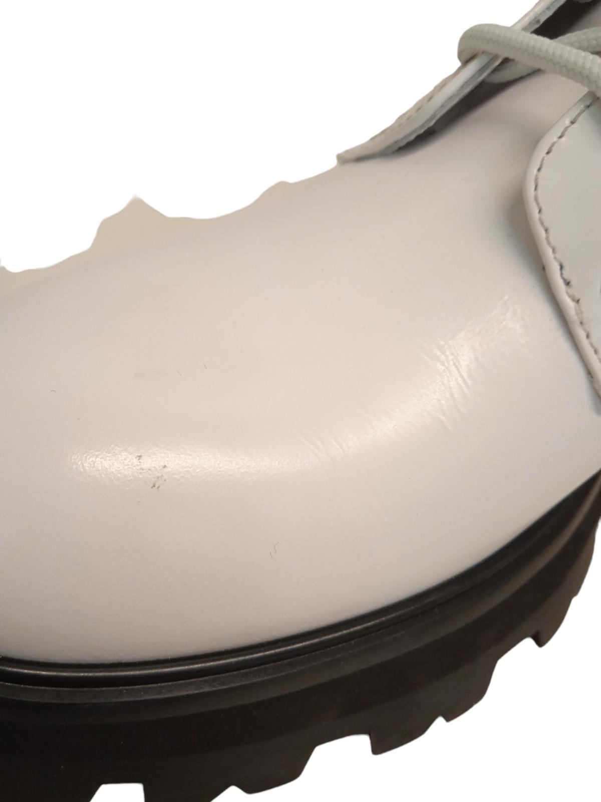 ALEXANDER MCQUEEN Wander Combat Boots Leather Platform White EU41 UK8 NEW RRP690