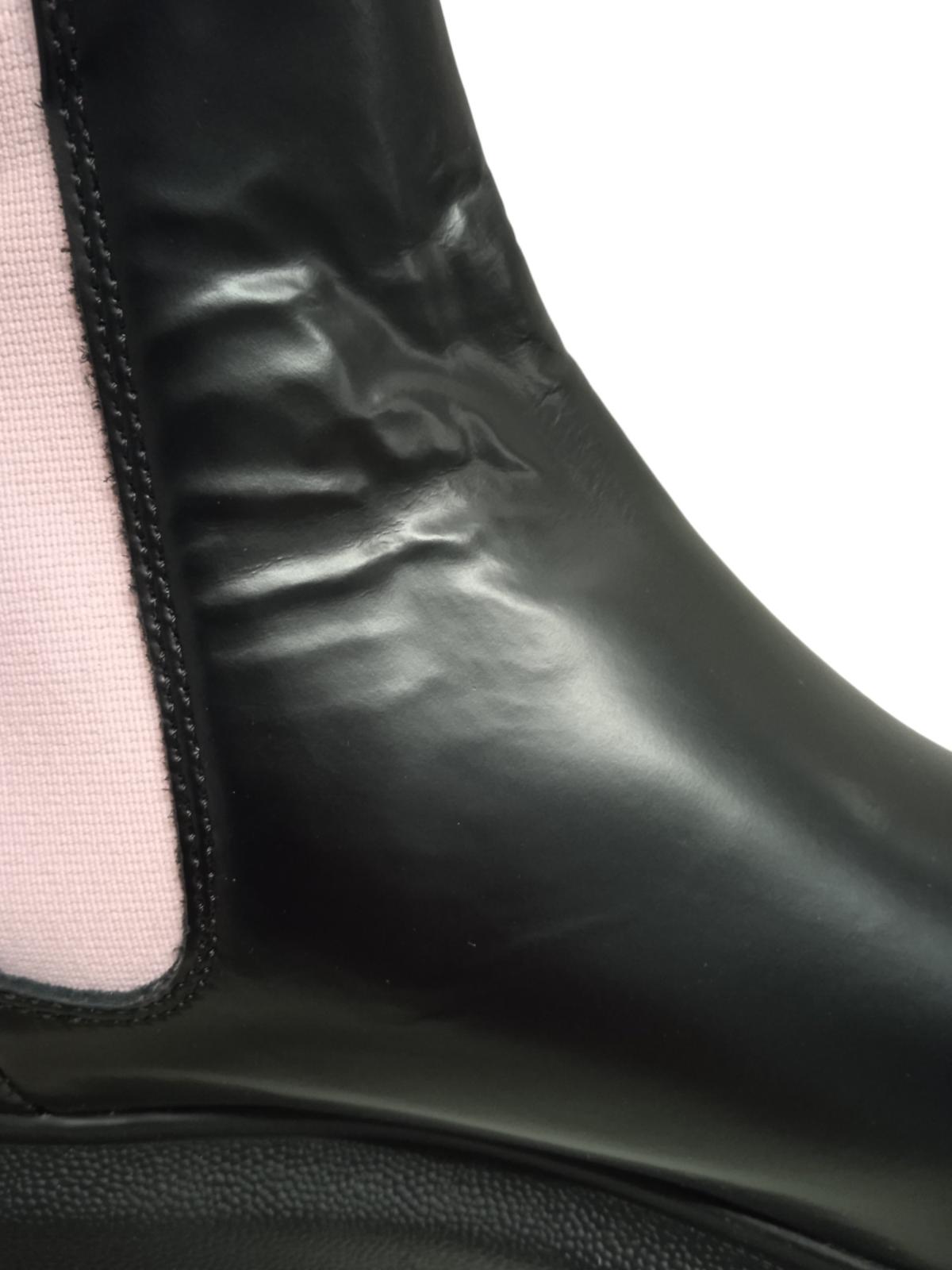 ALEXANDER MCQUEEN Hybrid Chelsea Boots Leather Black/Pink EU40 UK7 NEW RRP450