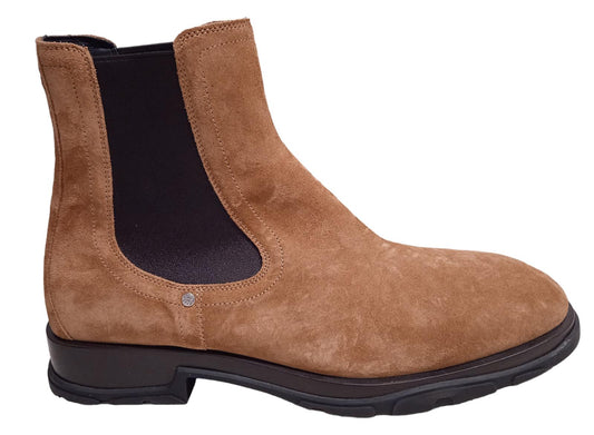 ALEXANDER MCQUEEN Tread Slim Chelsea Boots Suede Tan/Black EU45 UK11 NEW RRP790