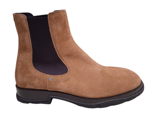 ALEXANDER MCQUEEN Tread Slim Chelsea Boots Suede Tan/Black EU42 UK8 NEW RRP790