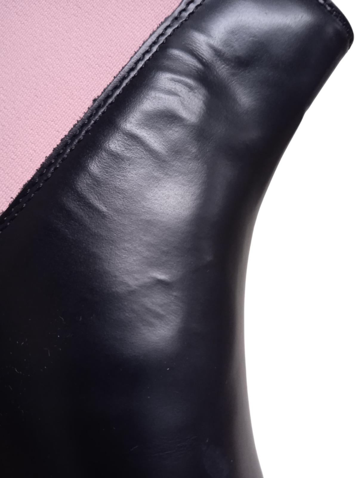 ALEXANDER MCQUEEN Hybrid Chelsea Boots Leather Black/Pink EU36 UK3 NEW RRP450