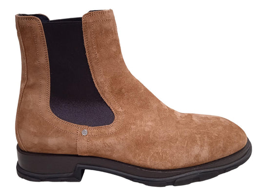 ALEXANDER MCQUEEN Tread Slim Chelsea Boots Suede Tan/Black UK11.5 NEW RRP790