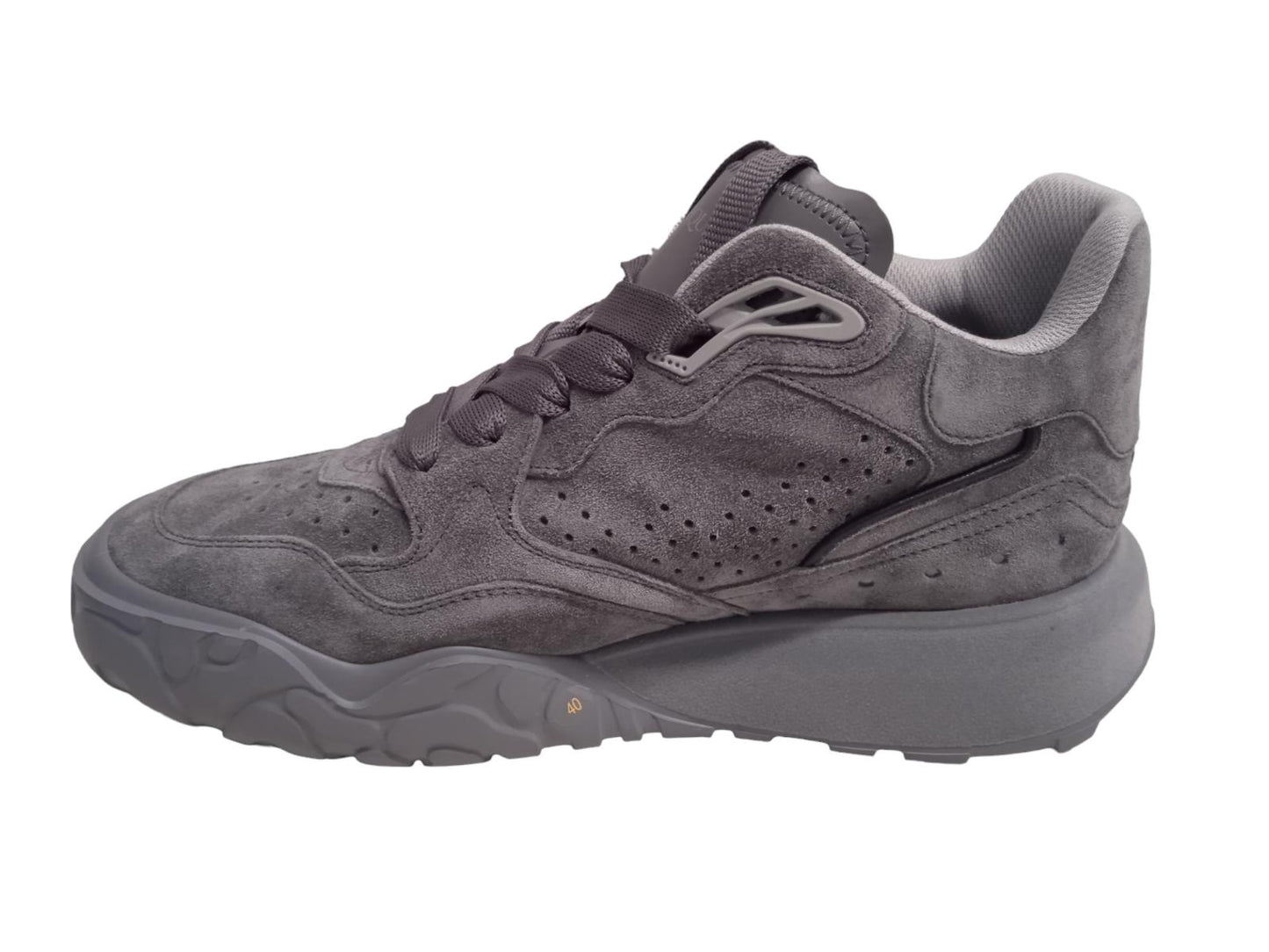 ALEXANDER MCQUEEN Court Mid-Top Tonal Trainers Suede Grey EU40 UK6 NEW RRP550