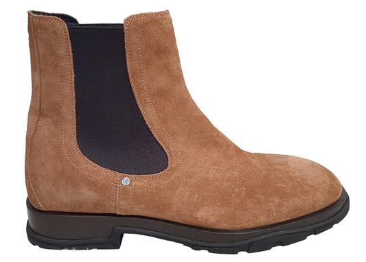 ALEXANDER MCQUEEN Tread Slim Chelsea Boots Suede Tan/Black EU44 UK10 NEW RRP790