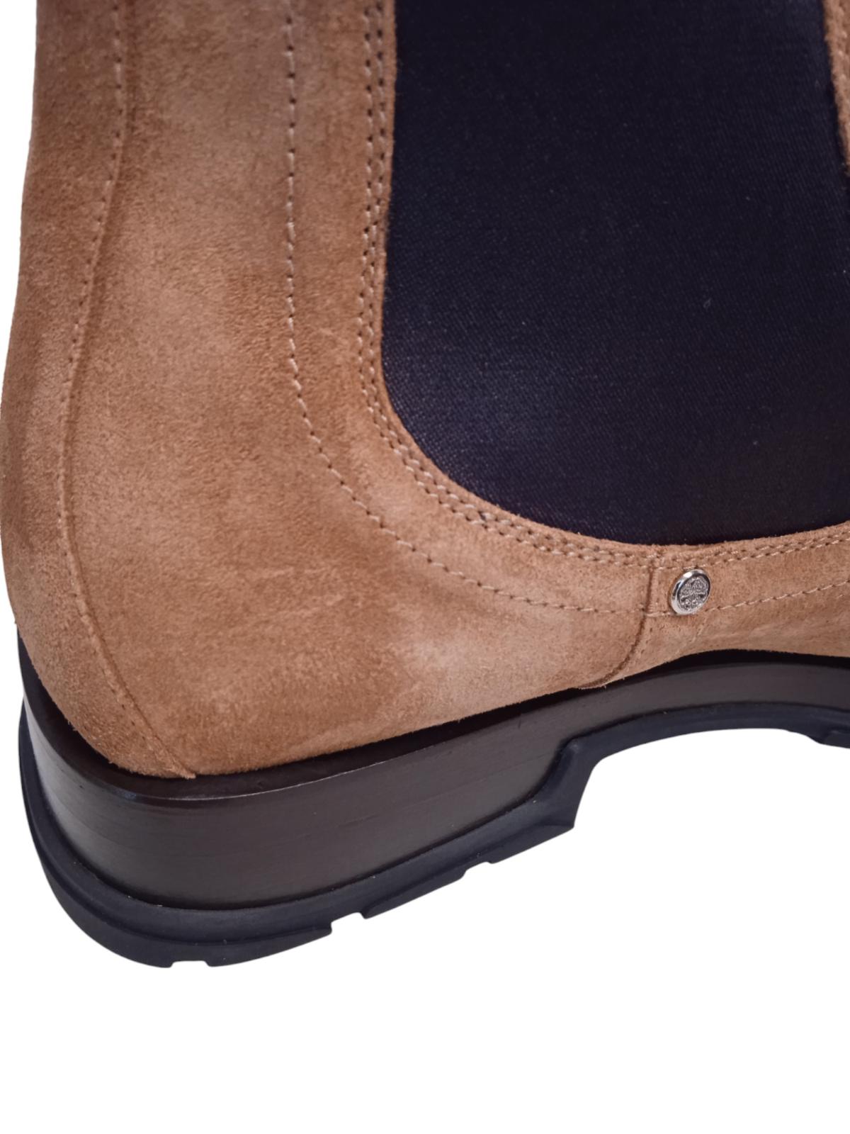 ALEXANDER MCQUEEN Tread Slim Chelsea Boots Suede Tan/Black EU44 UK10 NEW RRP790