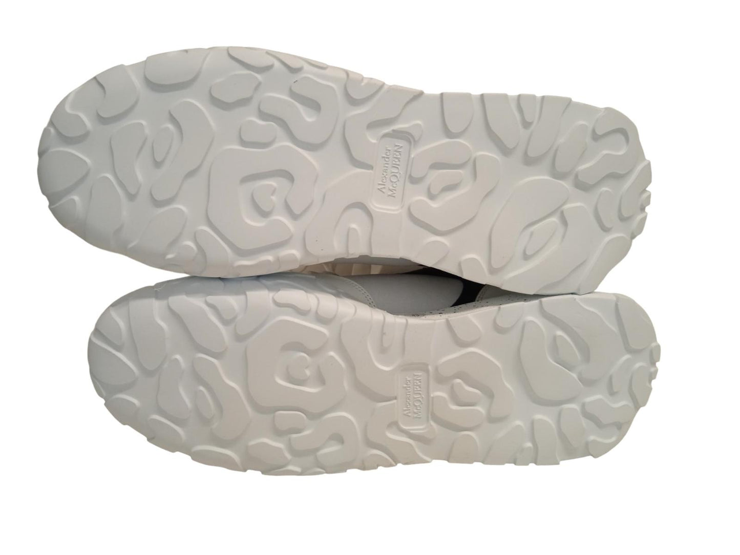 ALEXANDER MCQUEEN Court Eco Sneakers Leather/Fabric White/Black UK9 NEW RRP590