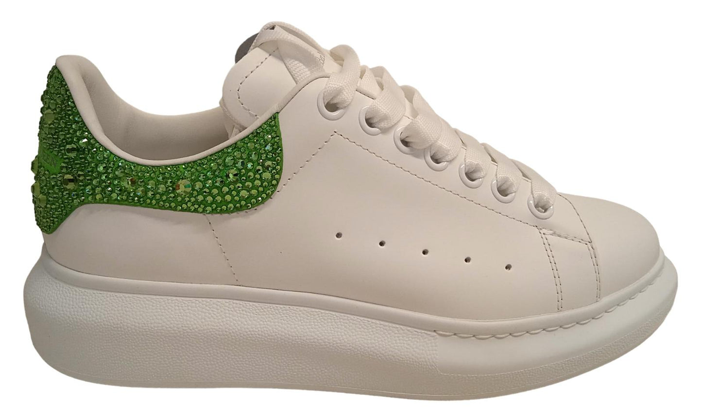 ALEXANDER MCQUEEN Oversized Sneakers Crystal White/Green UK6.5 NEW RRP500
