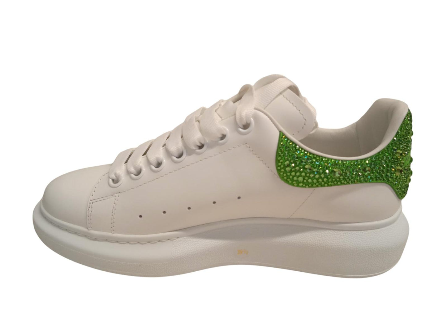 ALEXANDER MCQUEEN Oversized Sneakers Crystal White/Green UK6.5 NEW RRP500