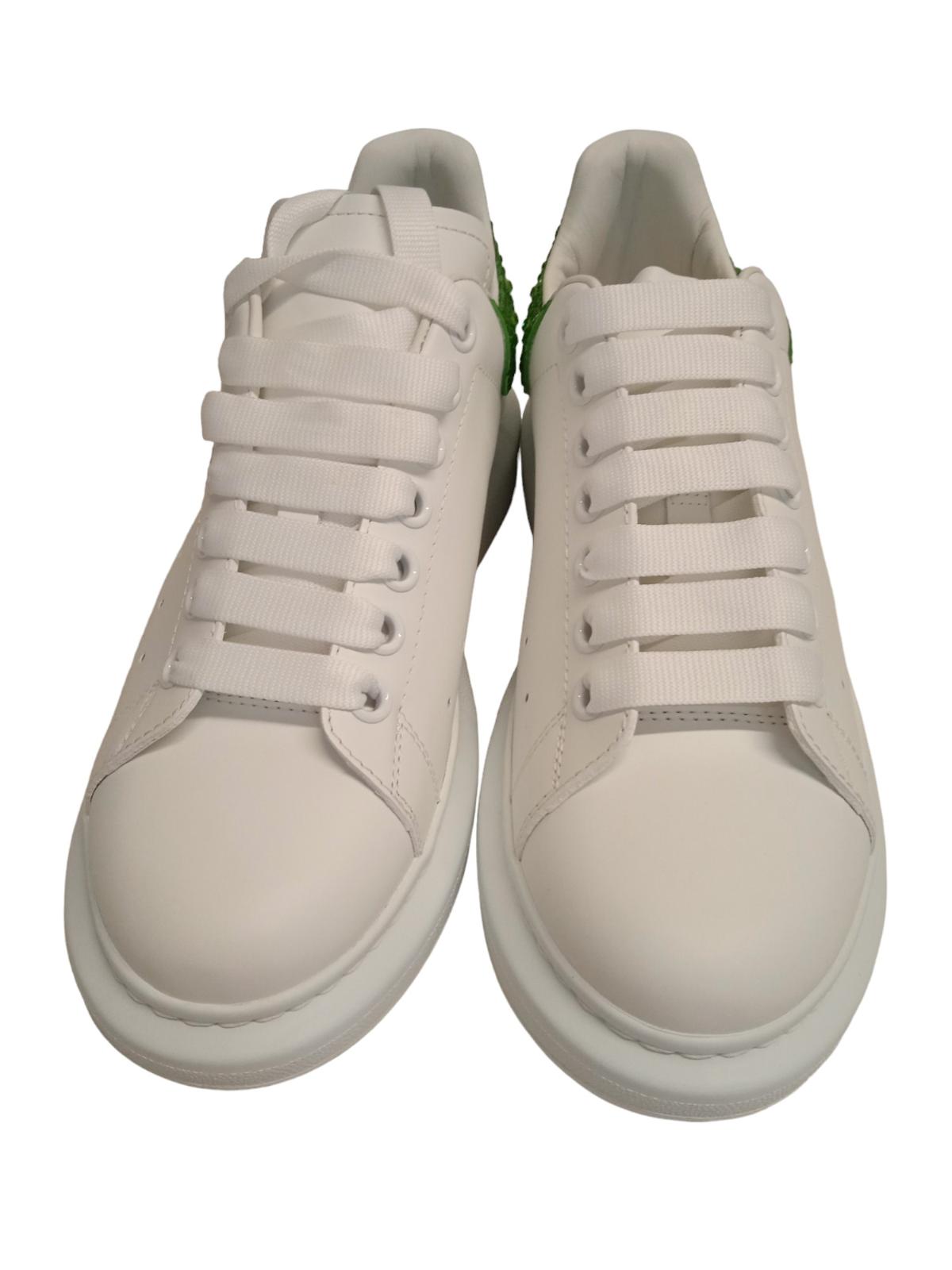 ALEXANDER MCQUEEN Oversized Sneakers Crystal White/Green UK6.5 NEW RRP500