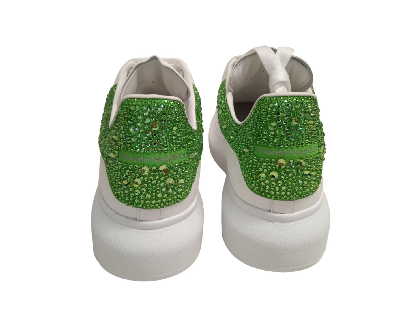 ALEXANDER MCQUEEN Oversized Sneakers Crystal White/Green UK6.5 NEW RRP500