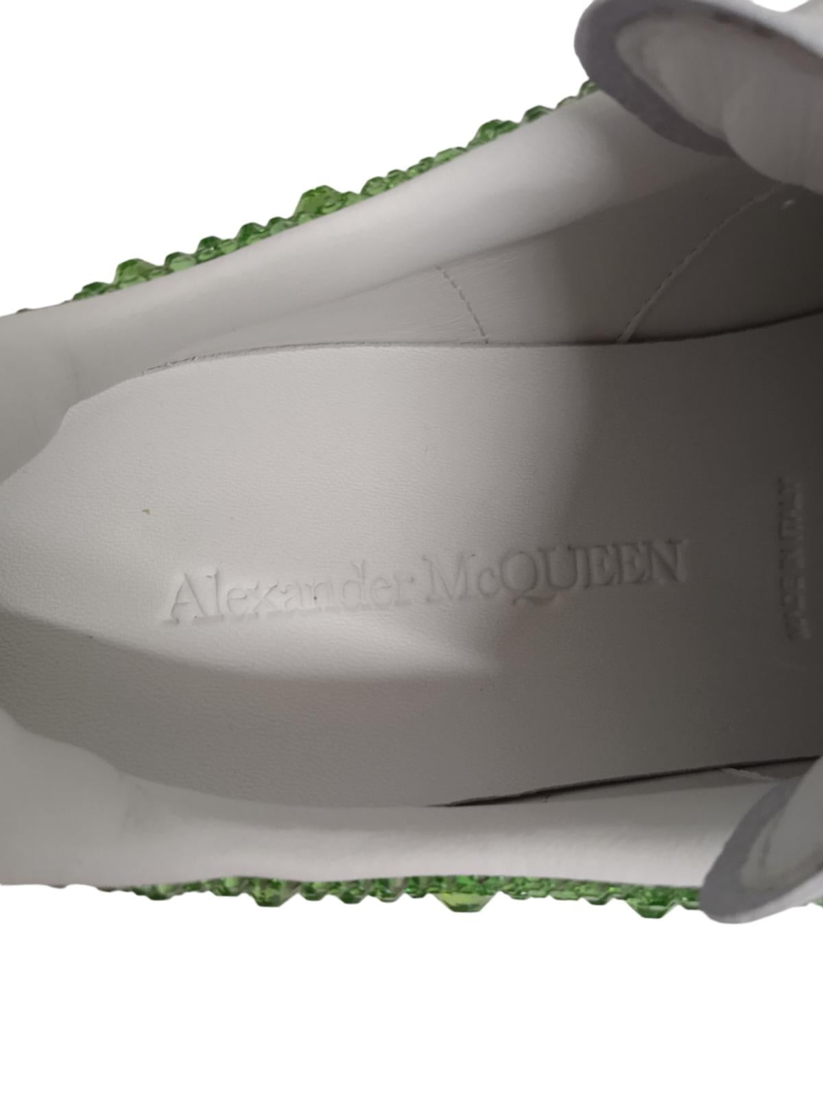 ALEXANDER MCQUEEN Oversized Sneakers Crystal White/Green UK6.5 NEW RRP500