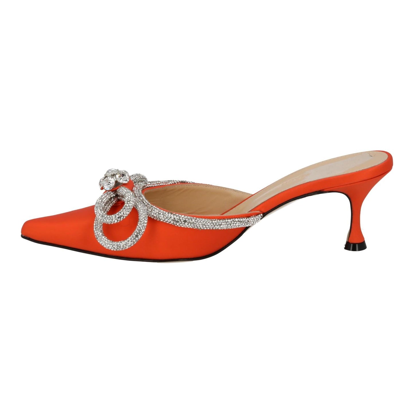MACH & MACH Shoes Crystal Double Bow Mule Heels Orange EU38.5 UK5.5 NEW RRP955