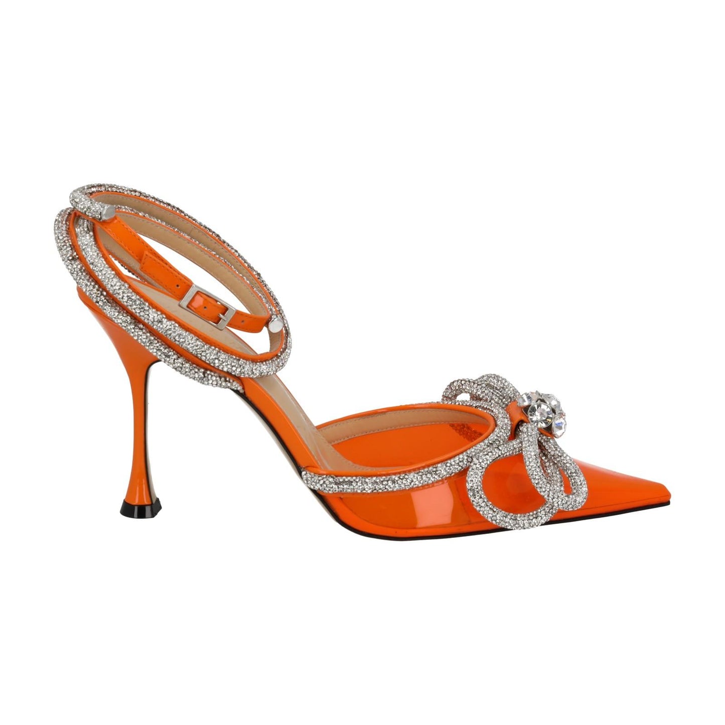 MACH & MACH Shoes Crystal Double Bow Ankle Strap Orange EU38.5 UK5.5 NEW RRP955