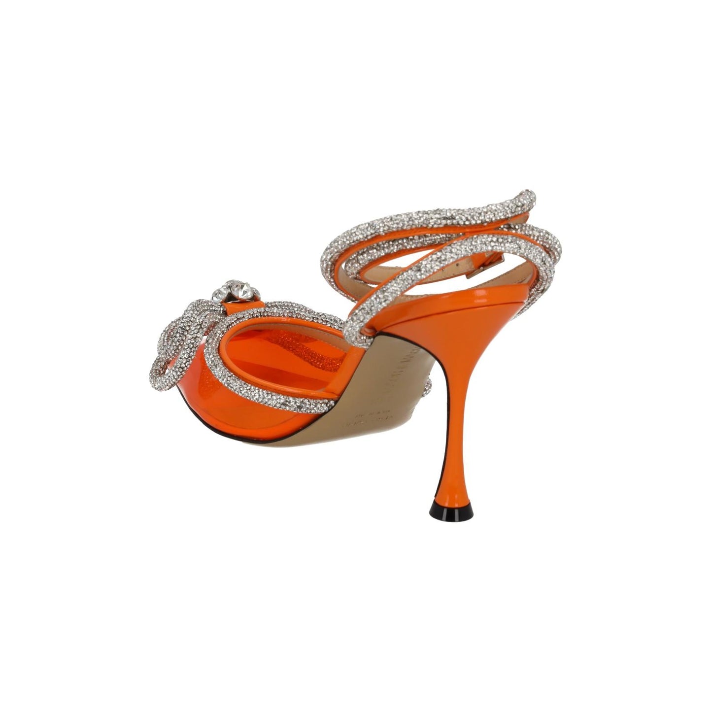 MACH & MACH Shoes Crystal Double Bow Ankle Strap Orange EU38.5 UK5.5 NEW RRP955