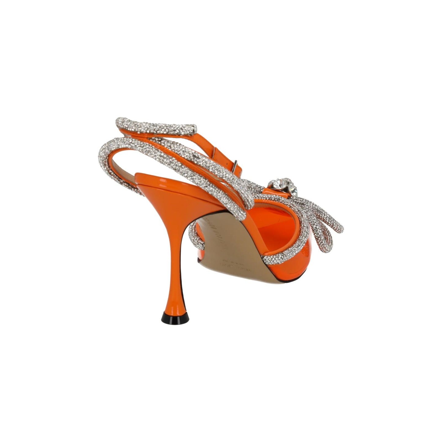 MACH & MACH Shoes Crystal Double Bow Ankle Strap Orange EU38.5 UK5.5 NEW RRP955