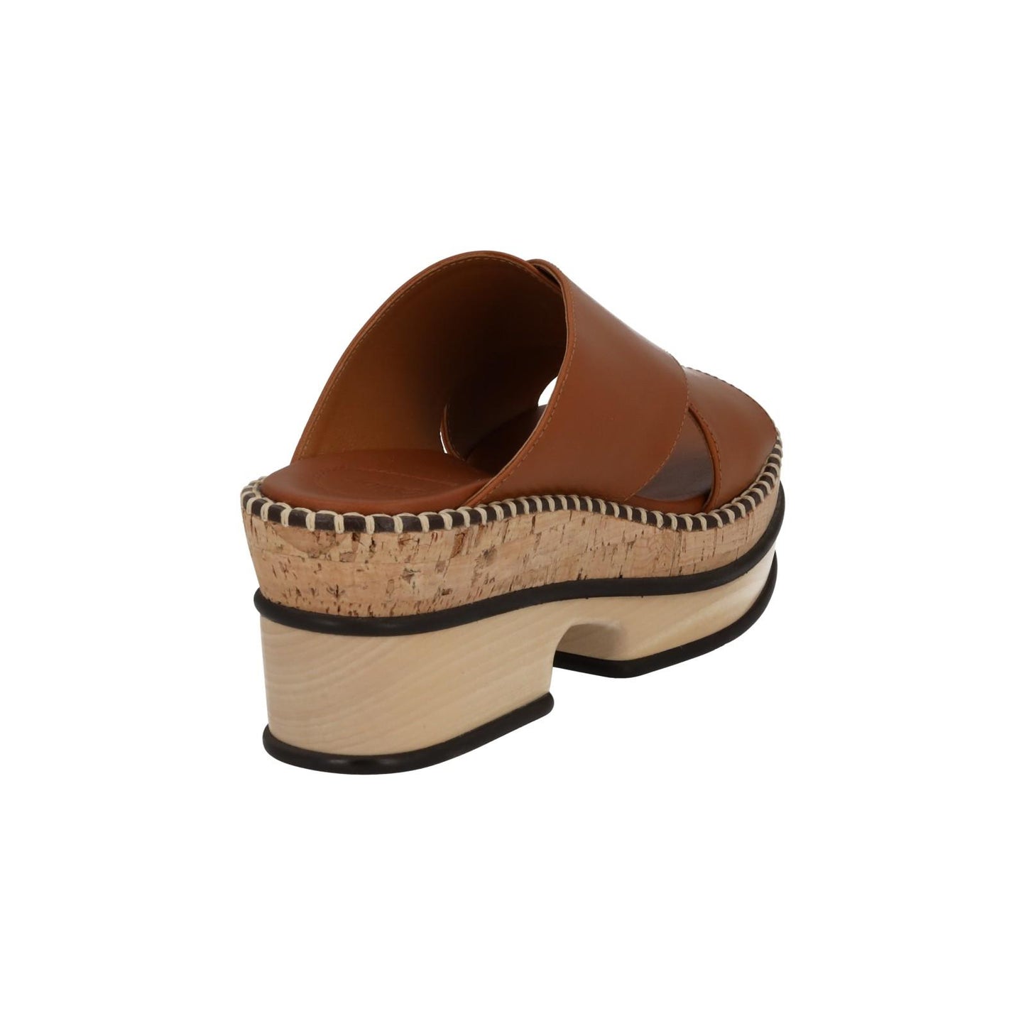 CHLOE Ladies Brown Leather Laia Platform Slide Sandals Size EU37 UK5 RRP575 NEW