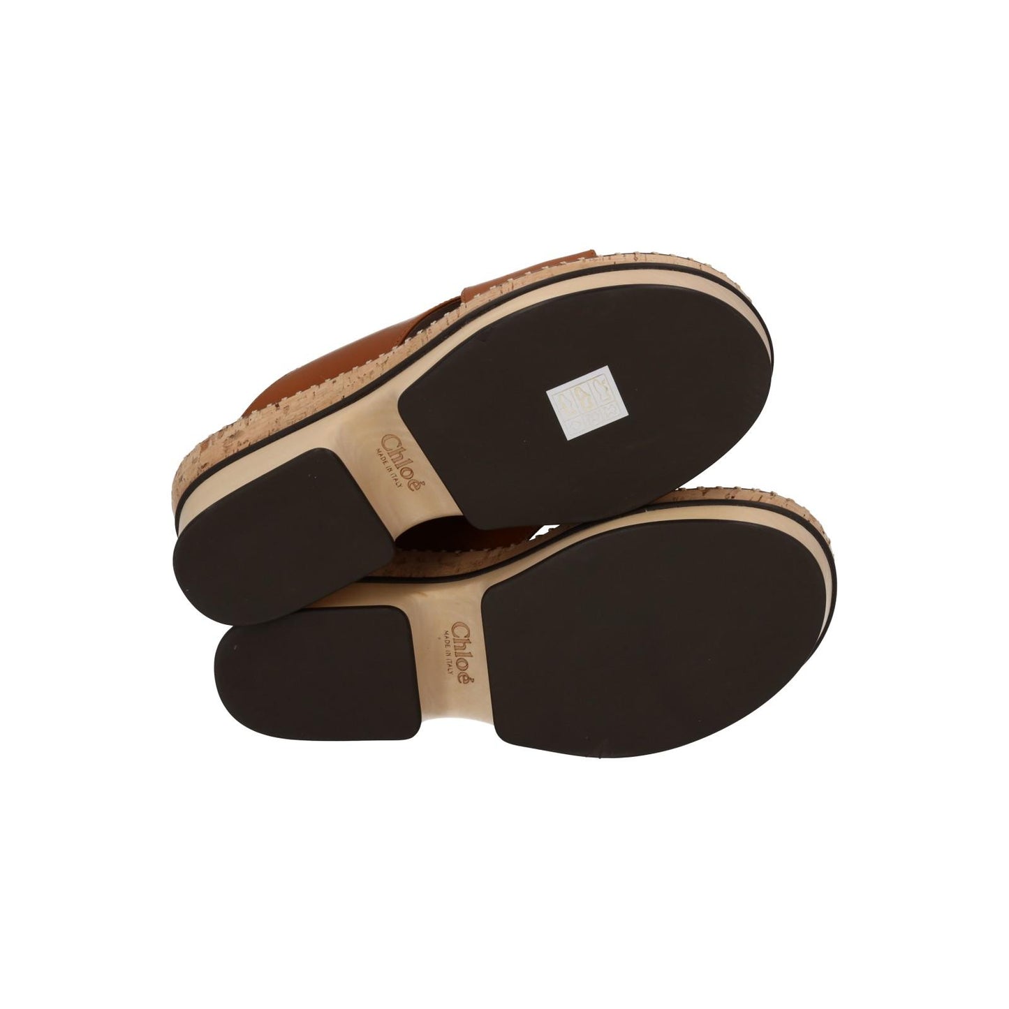 CHLOE Ladies Brown Leather Laia Platform Slide Sandals Size EU37 UK5 RRP575 NEW