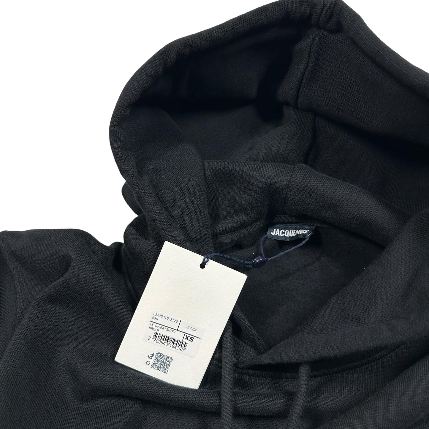 JACQUEMUS Mens Le Sweatshirt Brode Black Black Size XS NEW RRP 260