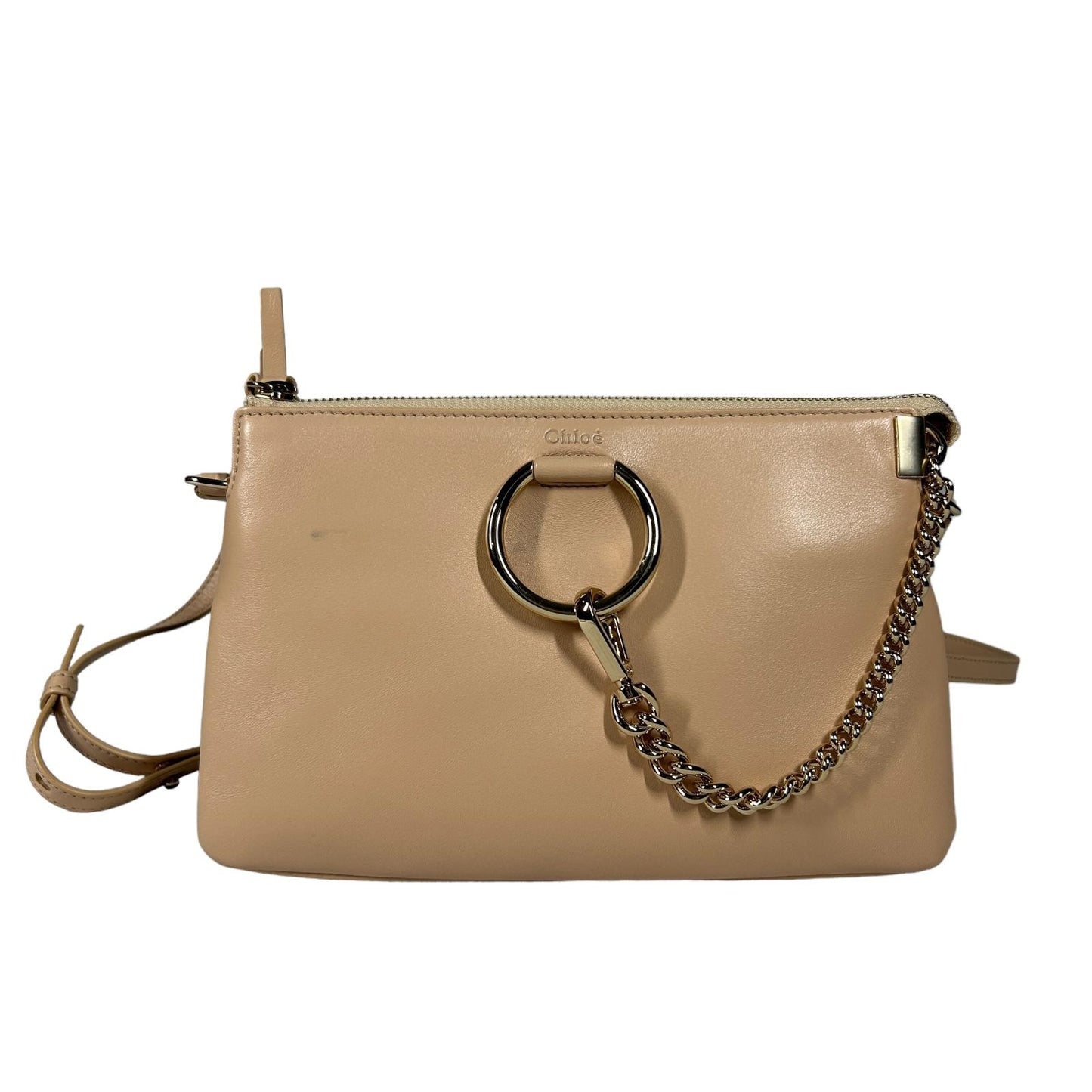 CHLOE Leather Designer Faye Small Crossbody Bag Neutral NEW RRP 850