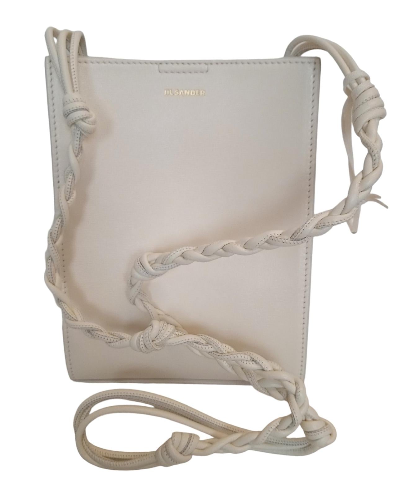 JIL SANDER Tangle Bag Leather Small Crossbody Cosmic Latte OS NEW RRP590